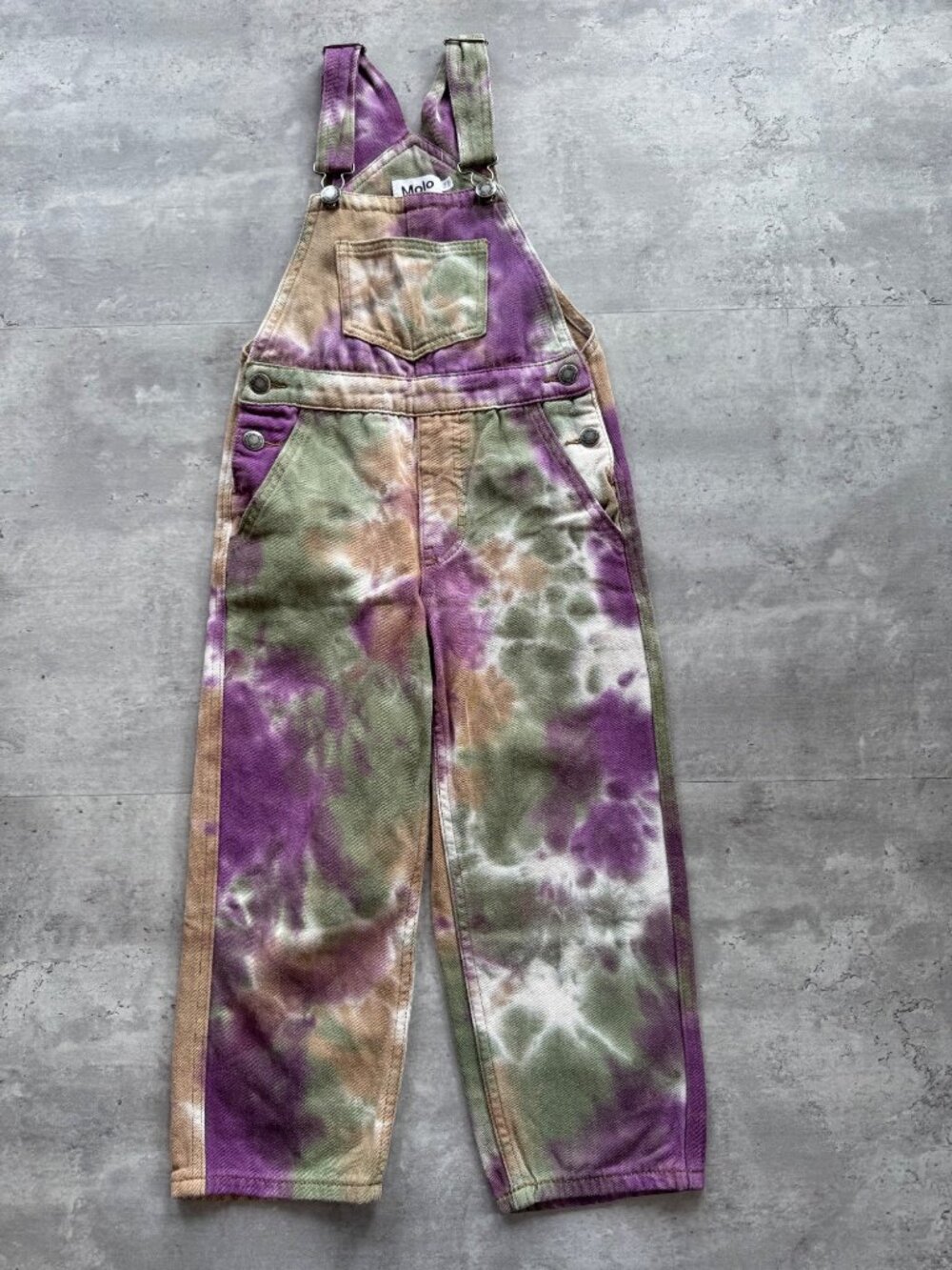 Molo Girls Tie Dye Overalls Size 110 5-6 Years